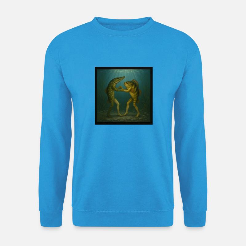 Dancing Pike Perch - Unisex Pullover - Meeresblau