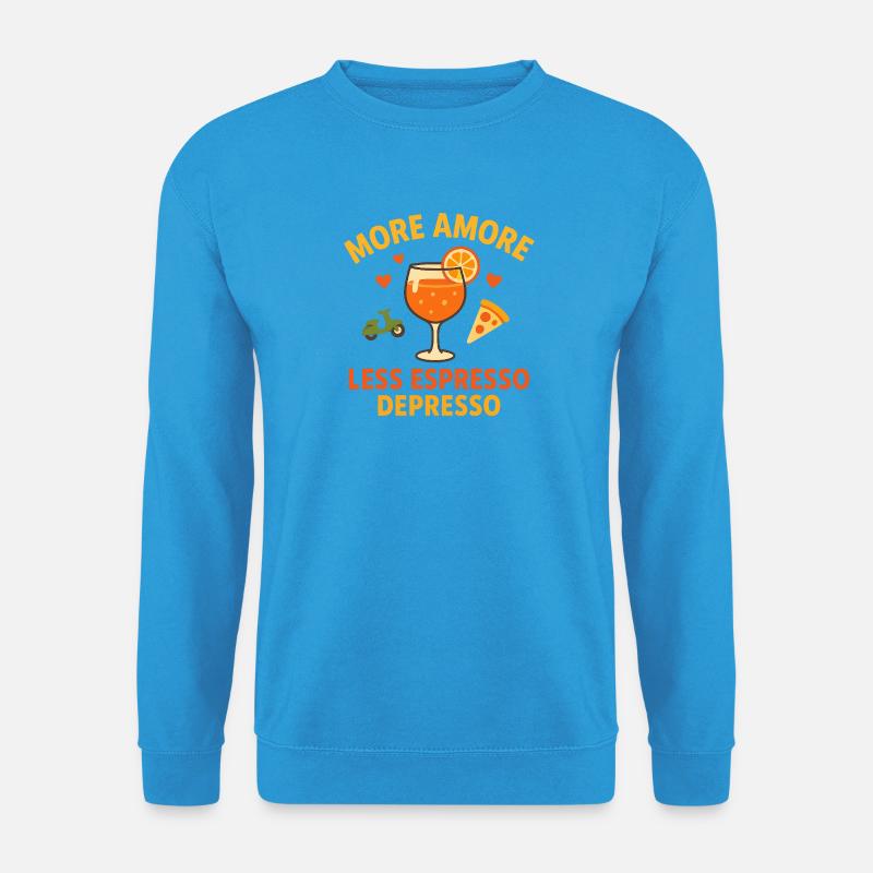 Lebensfreude im Drinks-Design - Unisex Pullover - Meeresblau