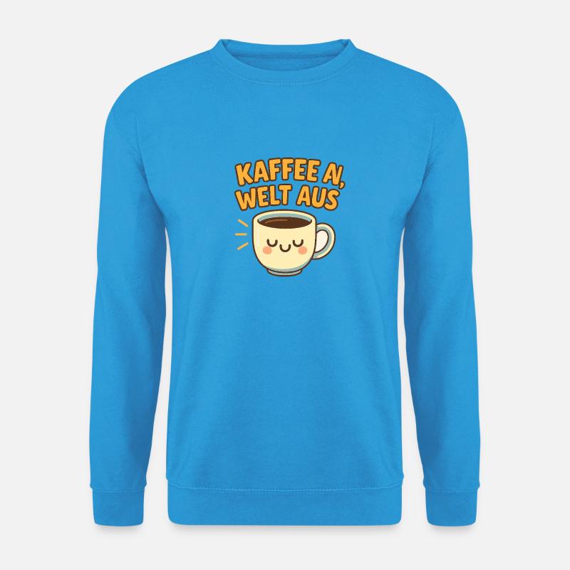 Kaffeewelt Spaßmotiv - Unisex Pullover - Meeresblau