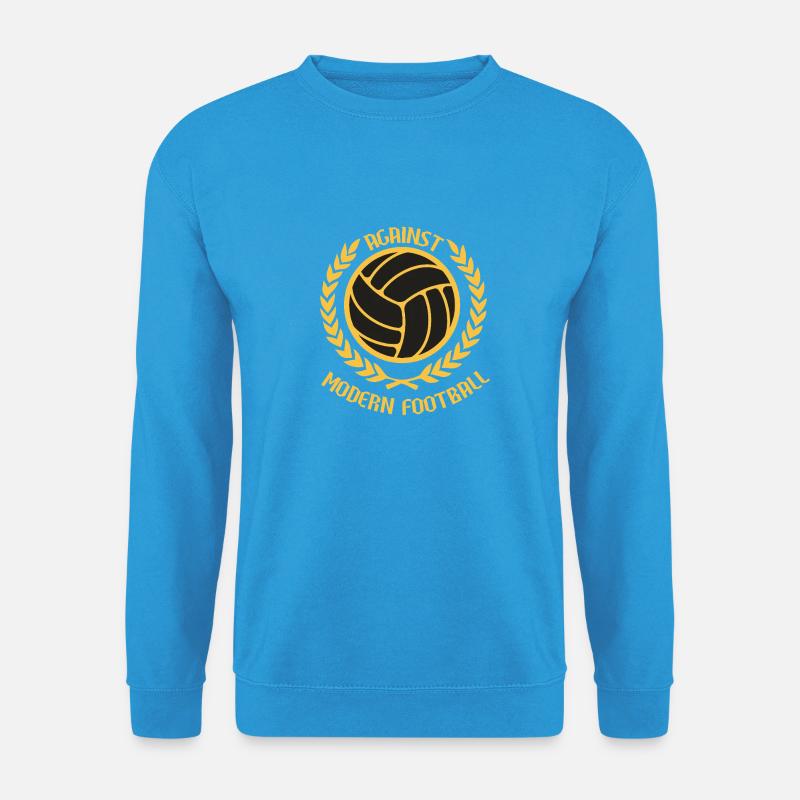 Gegen den modernen Fußball - Unisex Pullover - Meeresblau