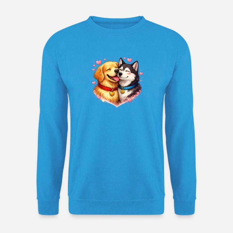 Hundeherzen Freundschaft - Unisex Pullover - Meeresblau