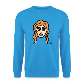 Virgo tall - Unisex Sweatshirt - sea blue - Front - Alina (178cm) & Michal (187cm)
