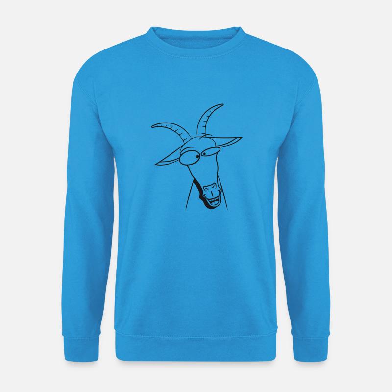 Ziege verrückt doof - Unisex Pullover - Meeresblau