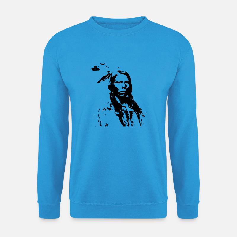 Indianer Haeuptling - Unisex Pullover - Meeresblau