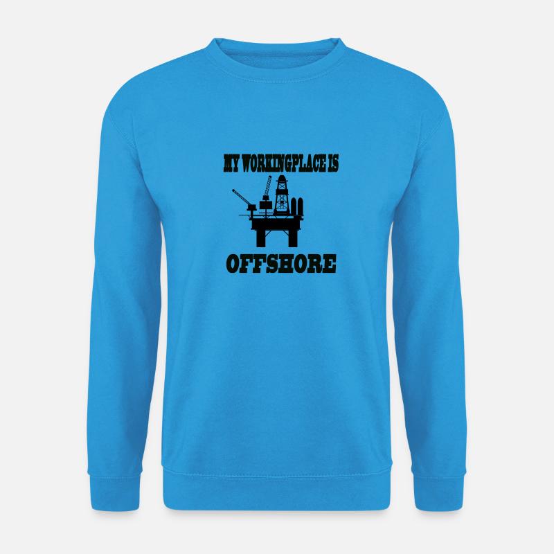 MY WORKINGPLACE IS OFFSHORE - Unisex Pullover - Meeresblau