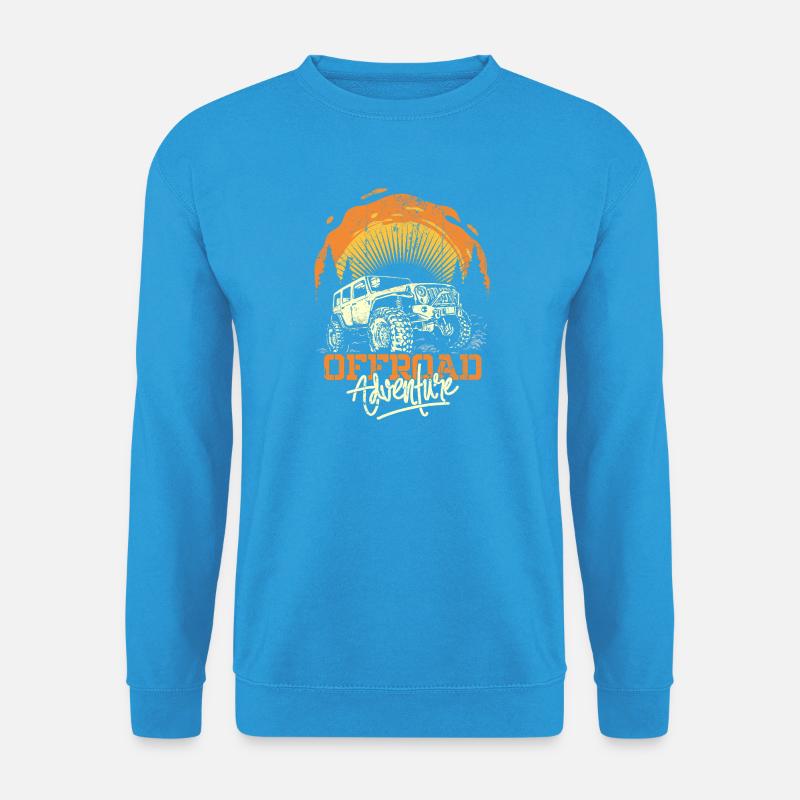 Offroad-Abenteuer Jeep Sunset - Unisex Pullover - Meeresblau