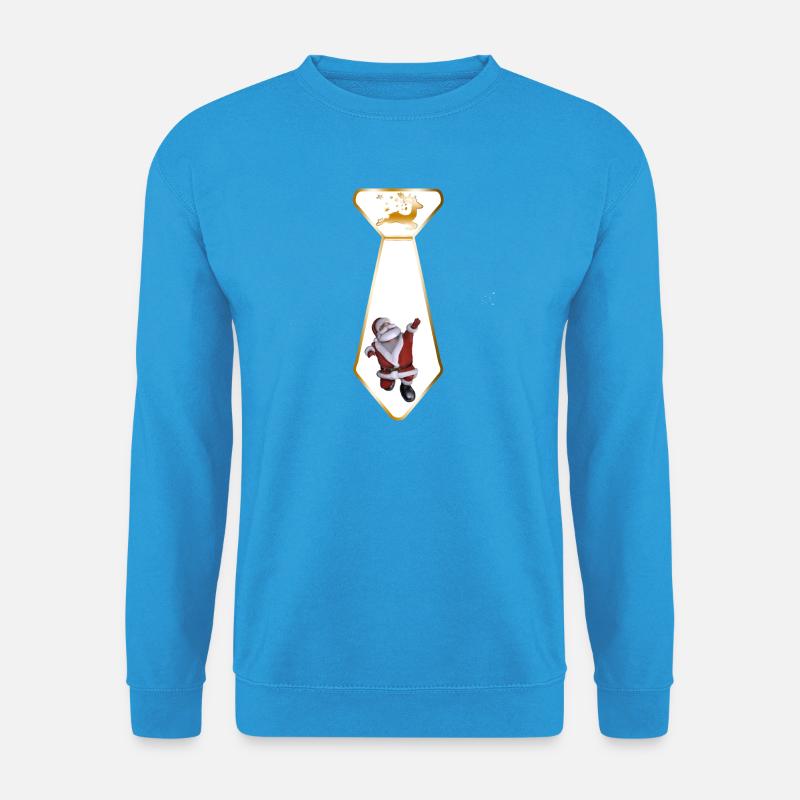 Goldenes Santa Tie Emblem - Unisex Pullover - Meeresblau