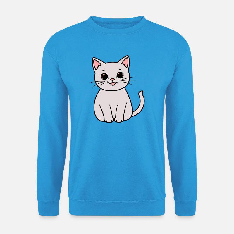 gray kitten - Unisex Sweatshirt - sea blue