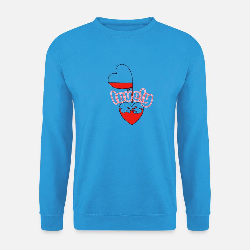 NeonLiebe Herz Schrift - Unisex Pullover - Meeresblau