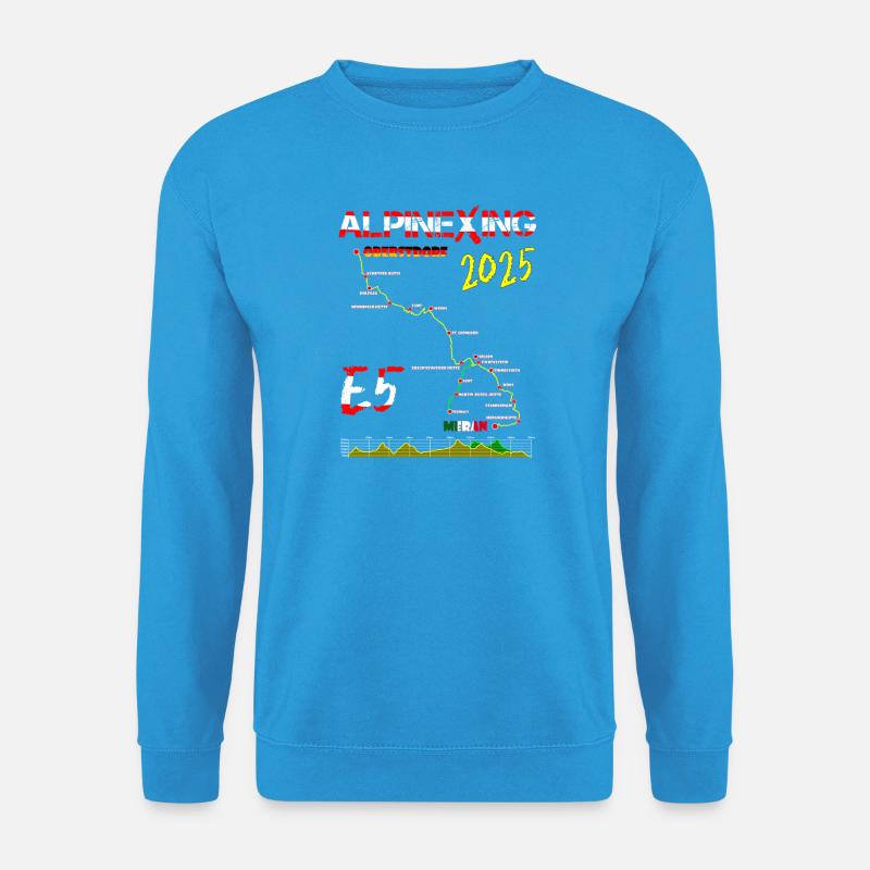 E5 Oberstdorf Meran 2025 - Unisex Pullover - Meeresblau