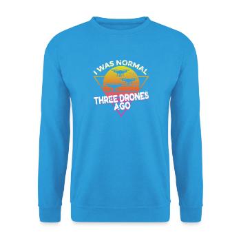 Accessoires de pilote de drone Drone Pilote de drone Cadeau - Sweat-shirt Unisexe - bleu mer - Devant - Alina (178cm) & Michal (187cm)