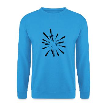 eclat tache peinture - Sweat-shirt Unisexe - bleu mer - Devant - Alina (178cm) & Michal (187cm)