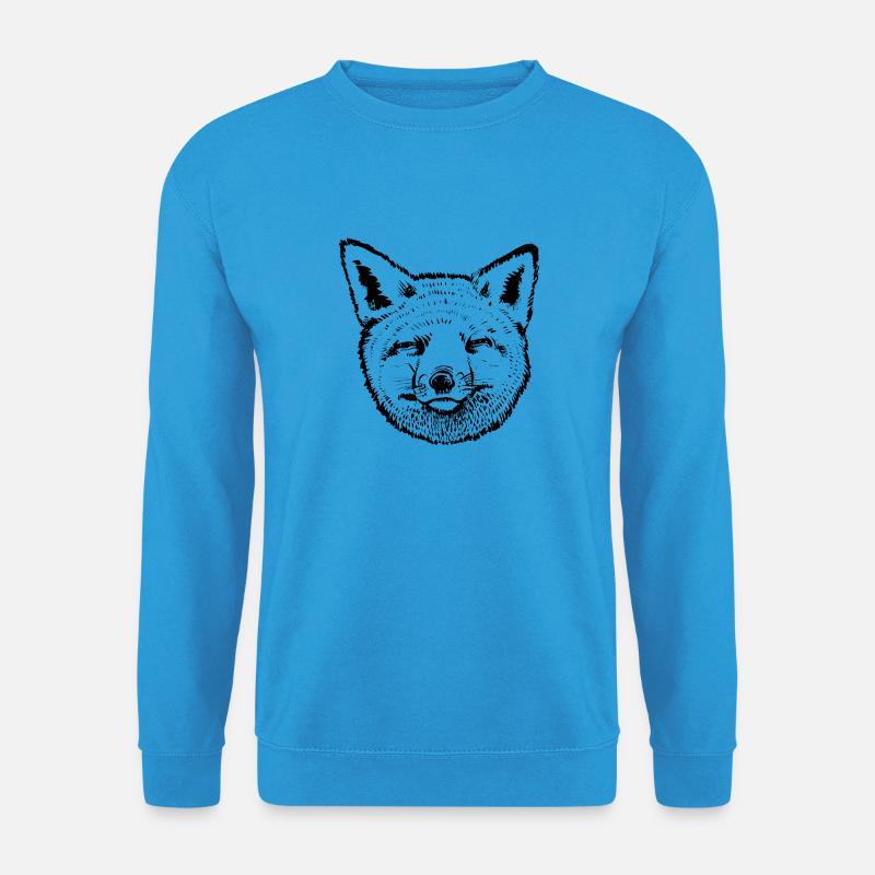 Fox Kopf - Unisex Pullover - Meeresblau