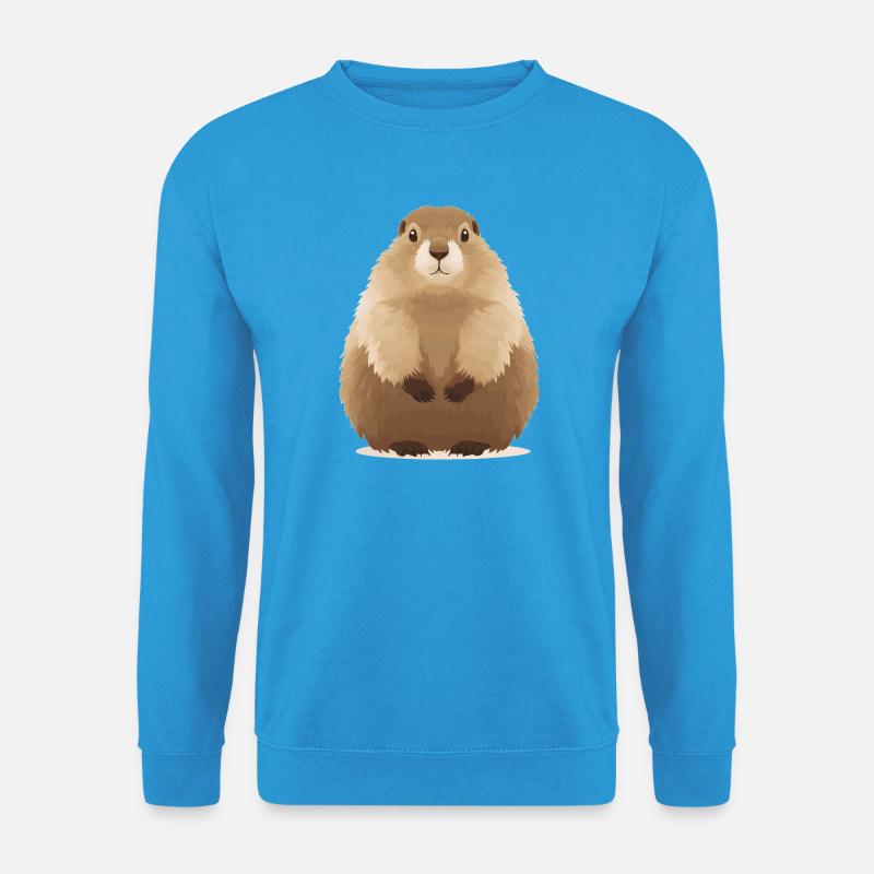 süßes knuffiges Murmeltier - Unisex Pullover - Meeresblau