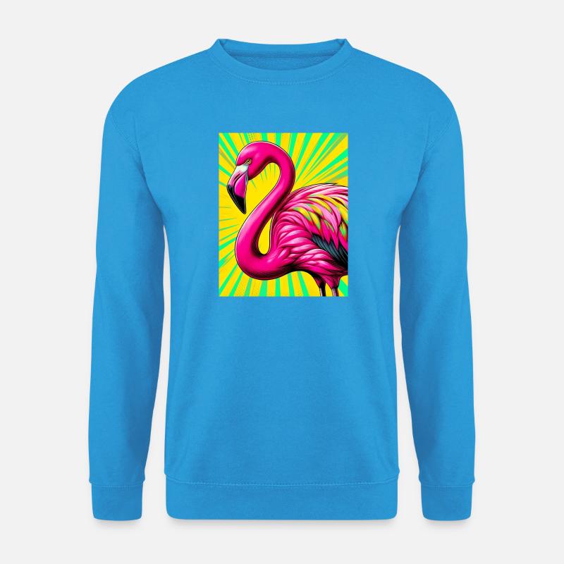 Flamingo - Unisex Pullover - Meeresblau