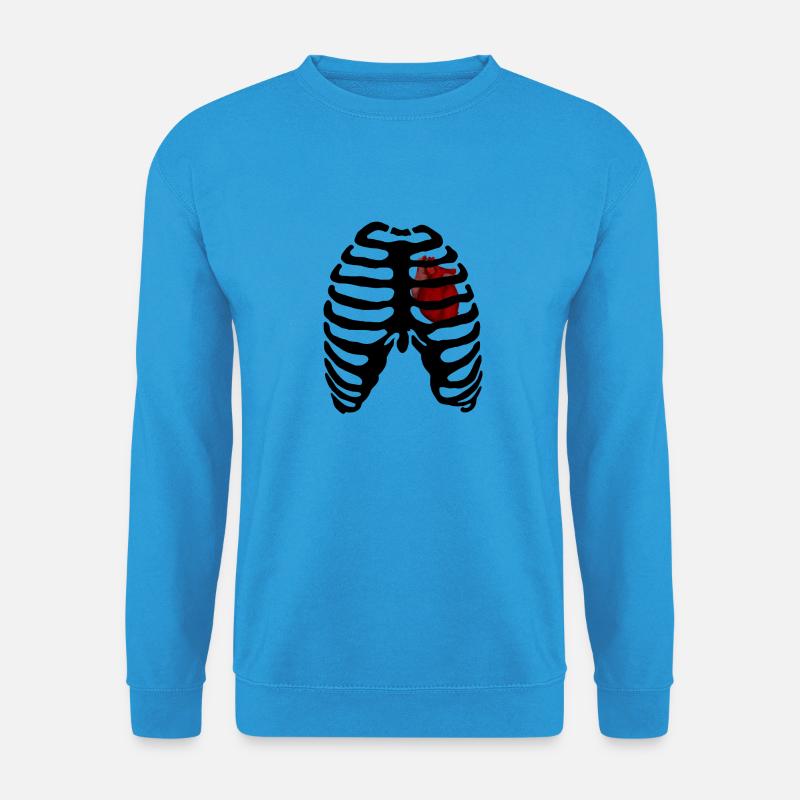 Rib cage Heart - Unisex Pullover - Meeresblau