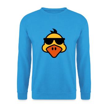 Duck - Unisex Sweatshirt - sea blue - Front - Alina (178cm) & Michal (187cm)