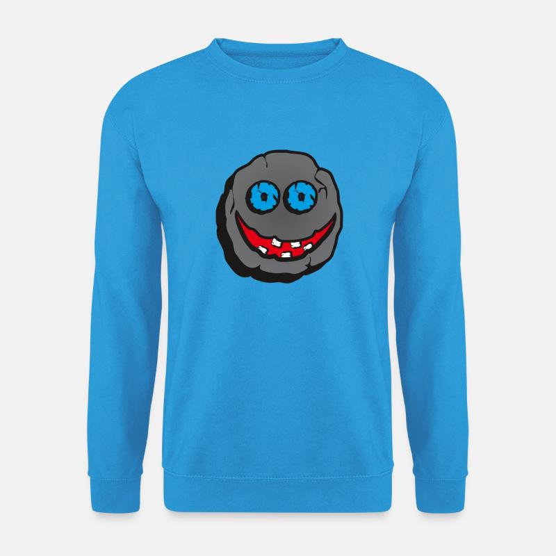 Stein Smiley - Unisex Pullover - Meeresblau