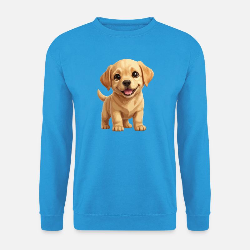 Labrador_Retriever_puppy_blij - Unisex Pullover - Meeresblau