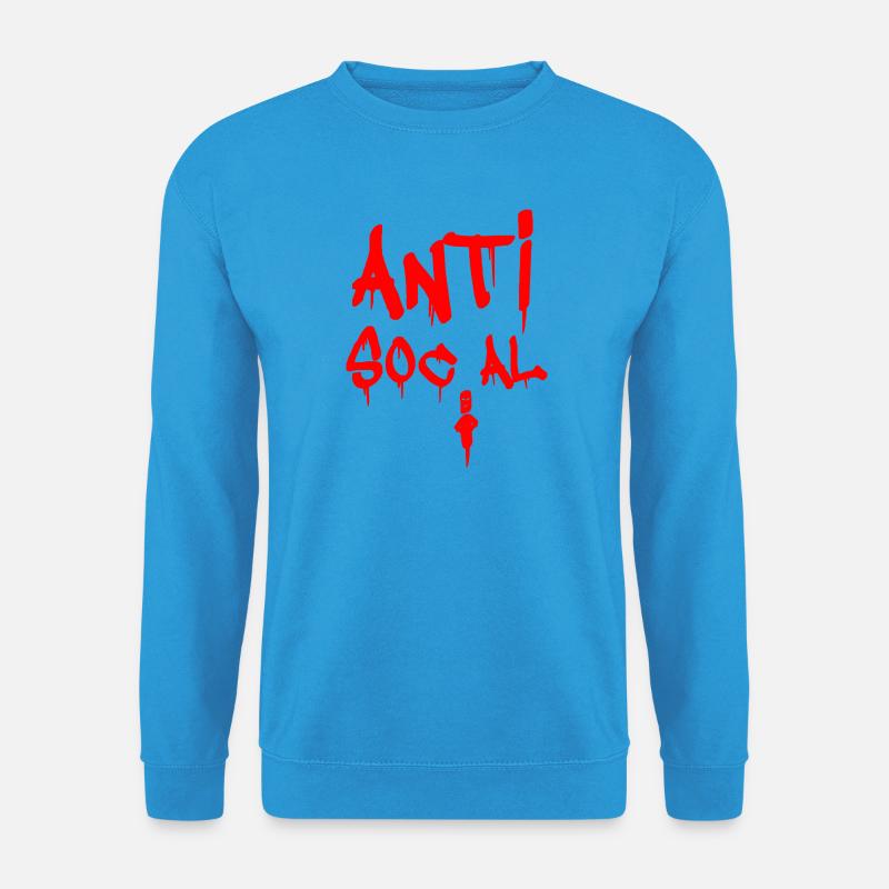 ANTISOZIAL! - Unisex Pullover - Meeresblau