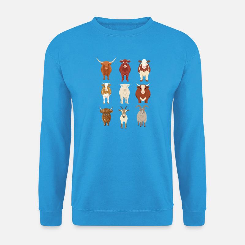 Geschenkidee für Kühe - Unisex Pullover - Meeresblau