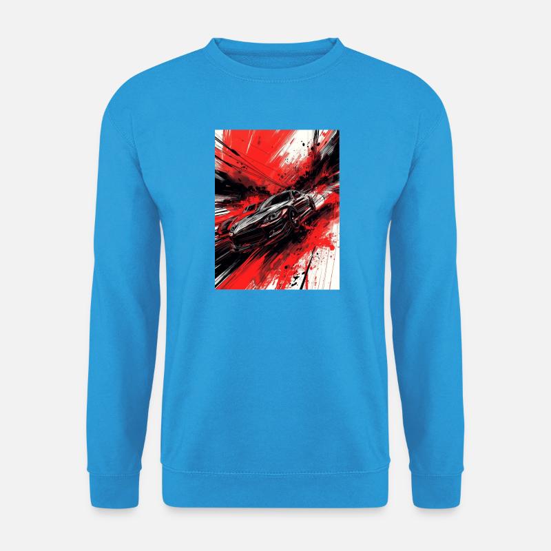 Rasender Rot Schwarz Japan  - Unisex Pullover - Meeresblau