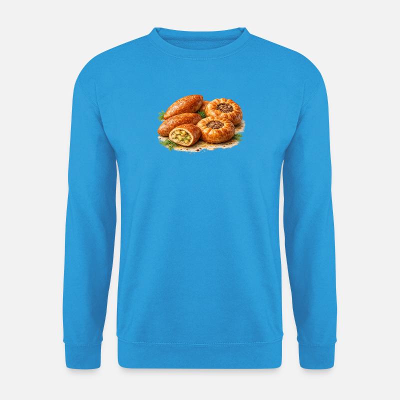 Herzhafte Beljaschi und Piroschki - Unisex Pullover - Meeresblau