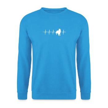 Drôle Groenendael Idée cadeau - Sweat-shirt Unisexe - bleu mer - Devant - Alina (178cm) & Michal (187cm)