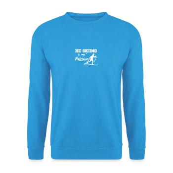 Cross-country skiing Cross-country skiing - Unisex Sweatshirt - sea blue - Front - Alina (178cm) & Michal (187cm)