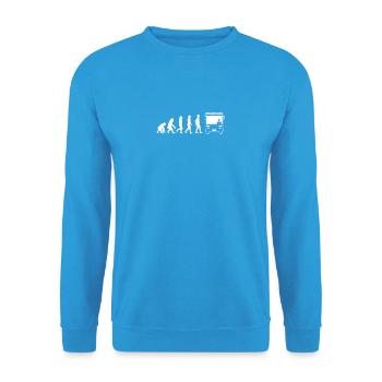 Bus driver shirt evolution bus driver - Unisex Sweatshirt - sea blue - Front - Alina (178cm) & Michal (187cm)