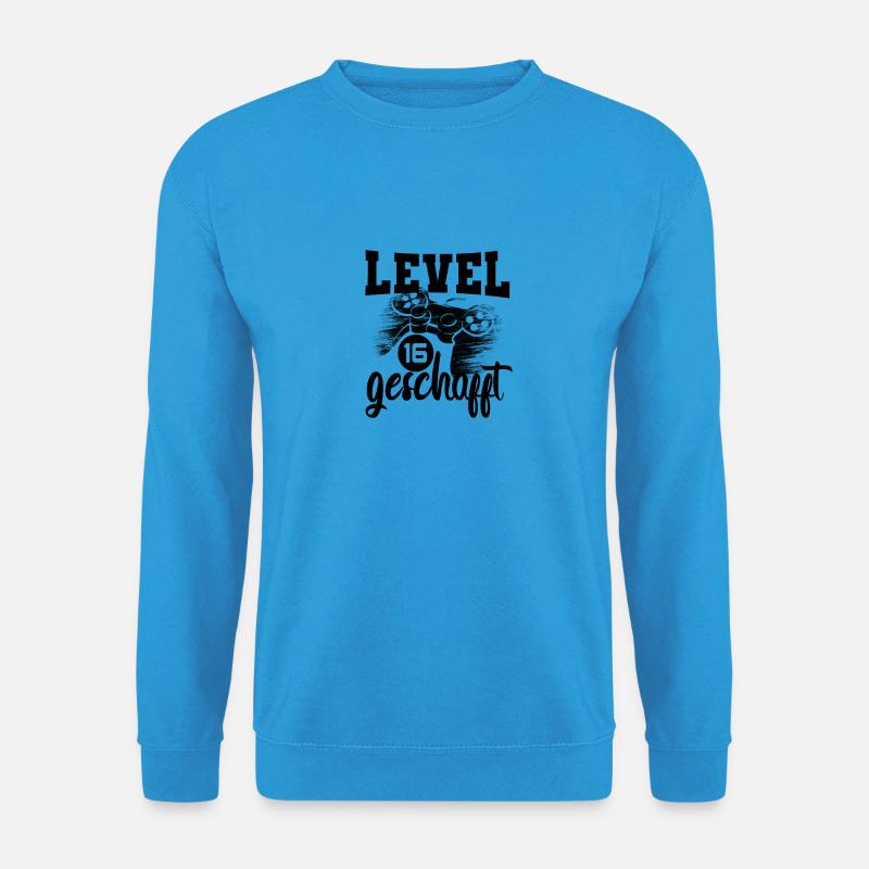 16 Geburtstag Gamer Level 16 - Unisex Pullover - Meeresblau