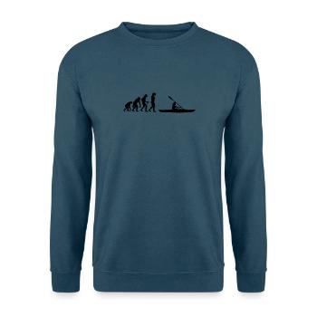 Kanu Kayaker Paddeln Kayak Rudern Kajak fahren Pad - Unisex Pullover - Meeresblau - Vorne - Alina (178cm) & Michal (187cm)
