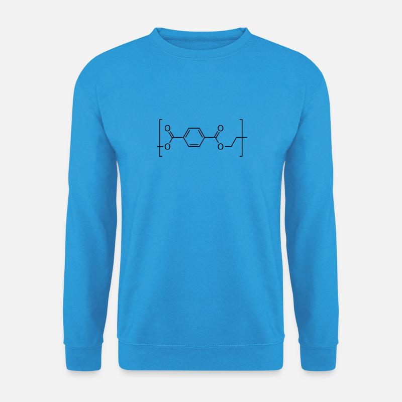 Molécule de polyéthylène téréphtalate (PET). - Sweat-shirt Unisexe - bleu mer