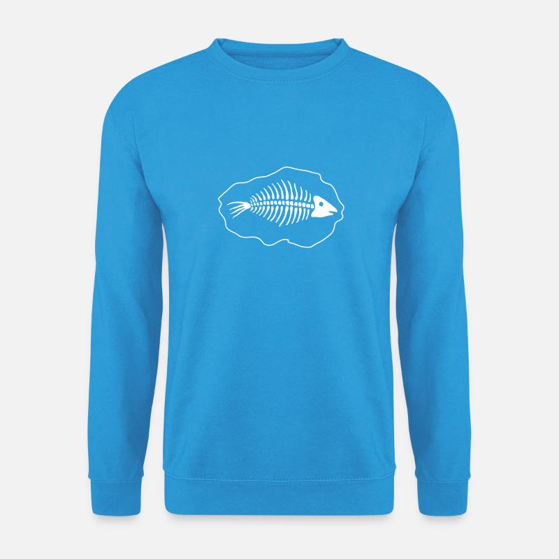 Fisch _Fossil_2_fp2 - Unisex Pullover - Meeresblau
