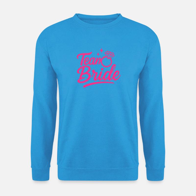 Team Bride Pink Ring Script - Unisex Pullover - Meeresblau
