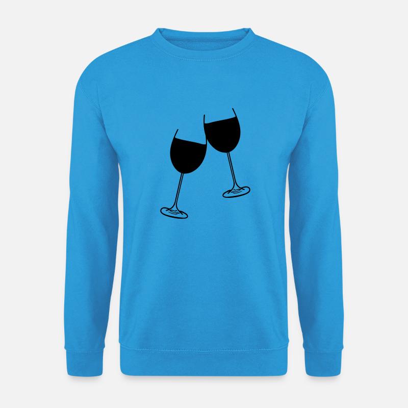 wein glas design - Unisex Pullover - Meeresblau