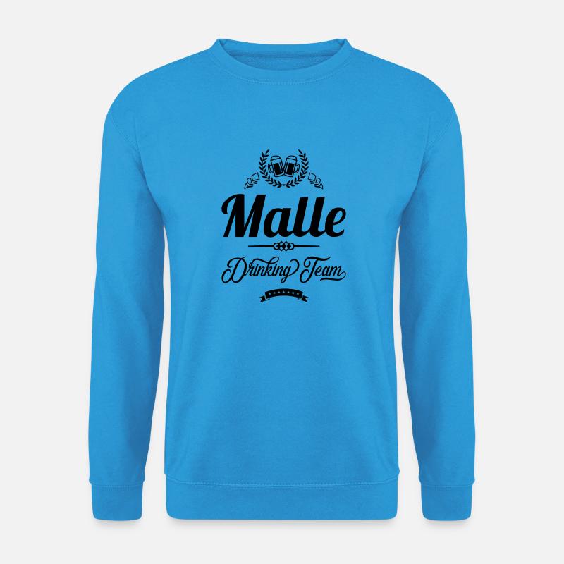 malle drinking team - Unisex Pullover - Meeresblau