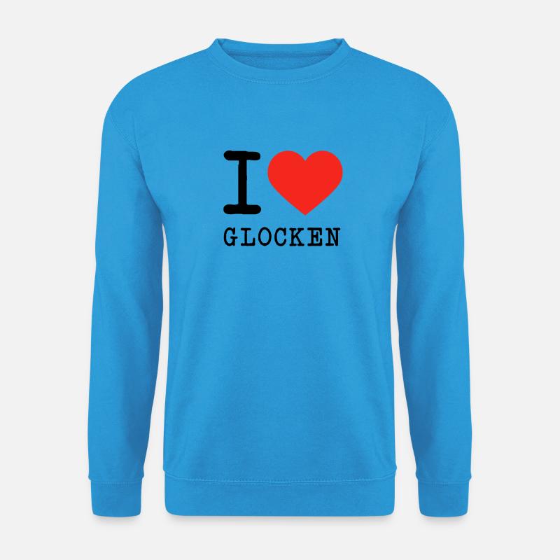 I love Glocken - Unisex Pullover - Meeresblau