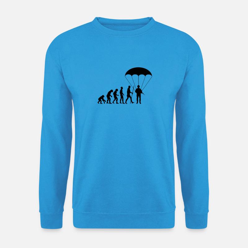 Evolution paratrooper parachutist - Unisex Sweatshirt - sea blue