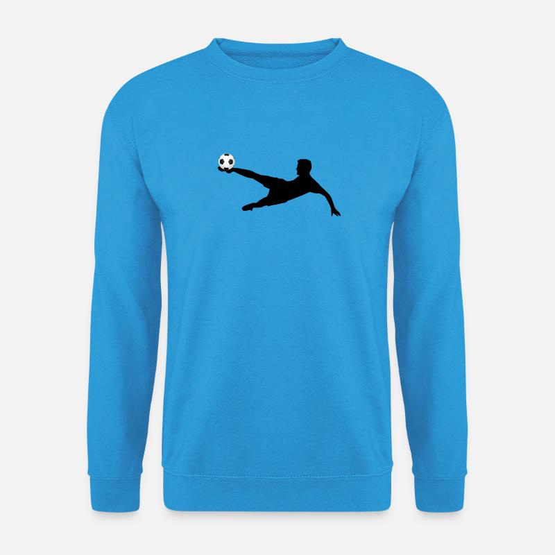 Fußball / Fallrückzieher - Unisex Pullover - Meeresblau