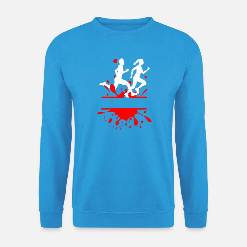 Mud Run Duo – Custom Splash Design - Unisex Sweatshirt - sea blue