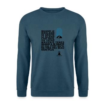 BREIZH GOELAND - Unisex Pullover - Meeresblau - Vorne - Alina (178cm) & Michal (187cm)