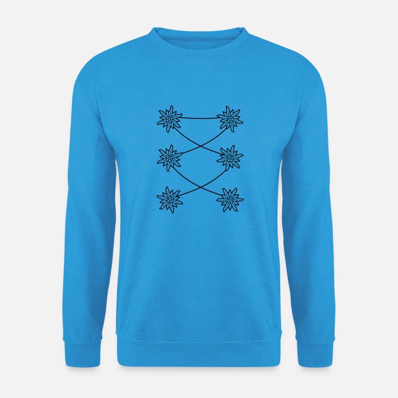 Edelweiss Dirndl Schuerze - Unisex Pullover - Meeresblau