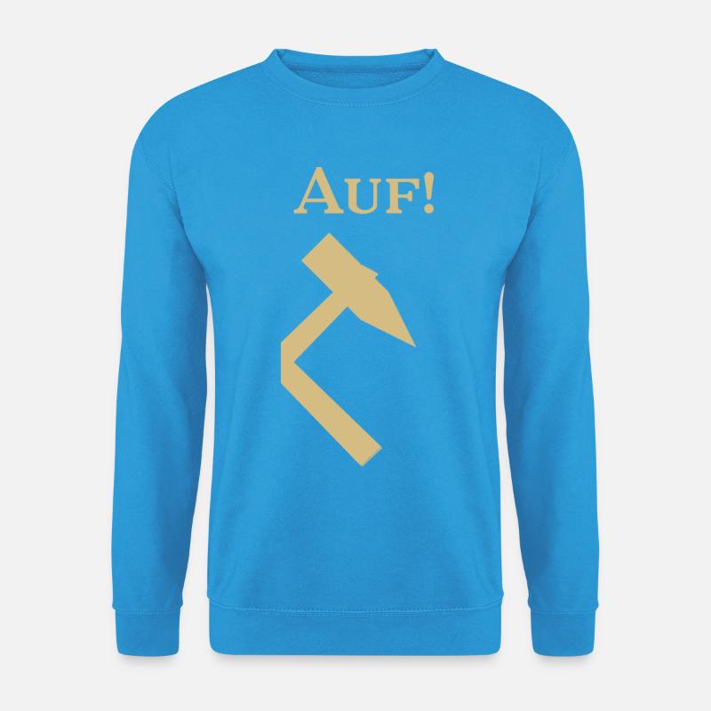 Partnershirt - Glück Auf! - Auf - Unisex Pullover - Meeresblau
