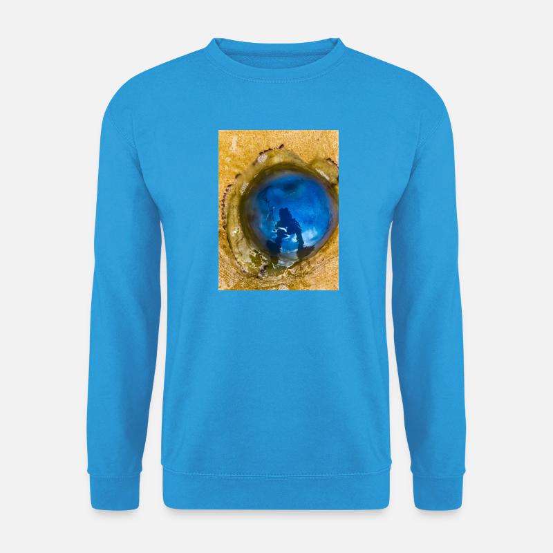 Méduse bleue avec Reflet sur Le Sable "Moi et mon Yelly - Sweat-shirt Unisexe - bleu mer