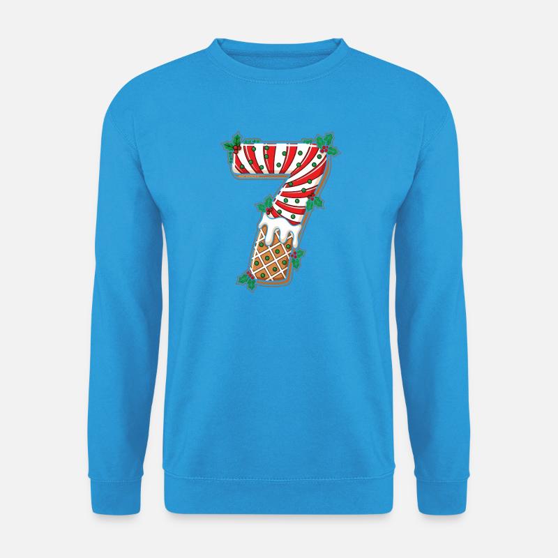 Weihnachts 7 Eisstiel Mistel - Unisex Pullover - Meeresblau