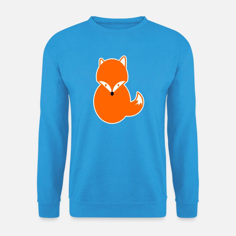 Rothaar Fuchs – Lustiges Kawaii Comic Design Fuchs - Unisex Pullover - Meeresblau