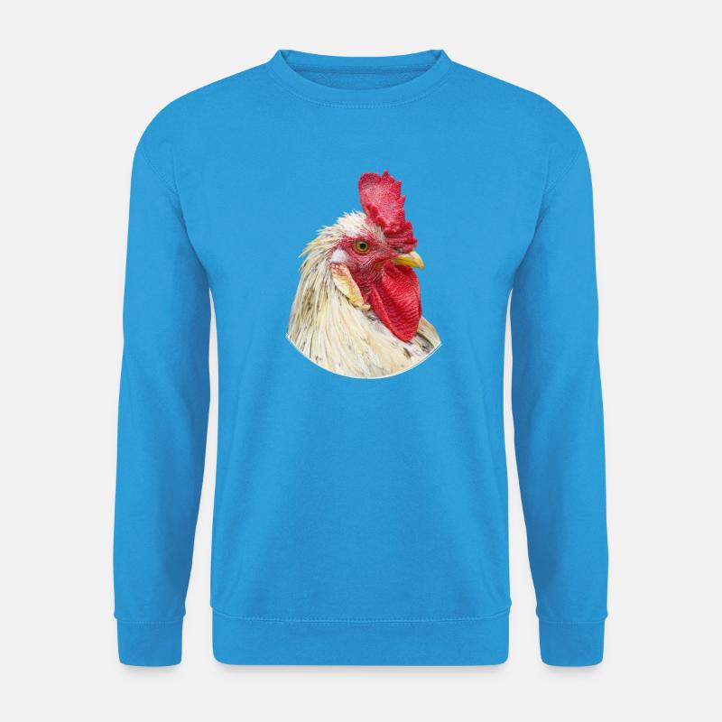 Hahn Hahnenkamm Huhn Prachtexemplar - Unisex Pullover - Meeresblau