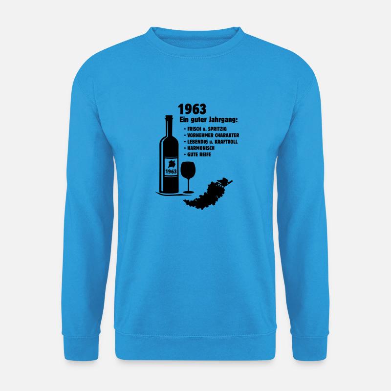 Geburtstag Jahrgang 1963 - Unisex Pullover - Meeresblau