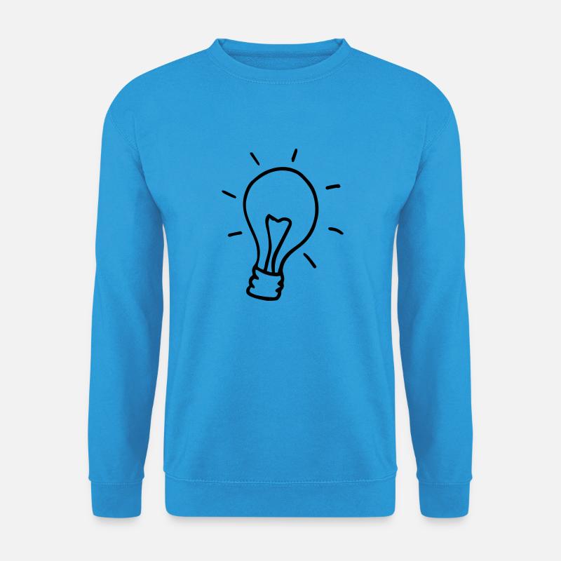 Glühbirne,hell,Lampe,Glühlampe,Birne, - Unisex Pullover - Meeresblau